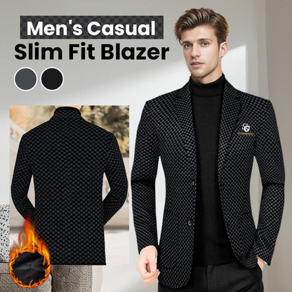 ❄️Winter Hot Sale🔥Men's Fleece-Lined Slim-Fit Casual Suit Jacket