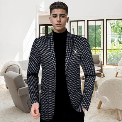 ❄️Winter Hot Sale🔥Men's Fleece-Lined Slim-Fit Casual Suit Jacket