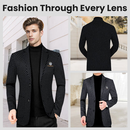 ❄️Winter Hot Sale🔥Men's Fleece-Lined Slim-Fit Casual Suit Jacket