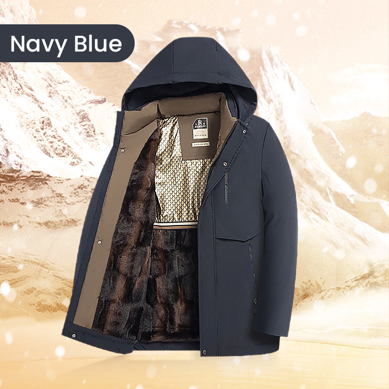 Men’s Thermal Hooded Parka Coat - Windproof & Water-Resistant Winter Jacket with Multiple Pockets for Extreme Cold ❄️🛡️