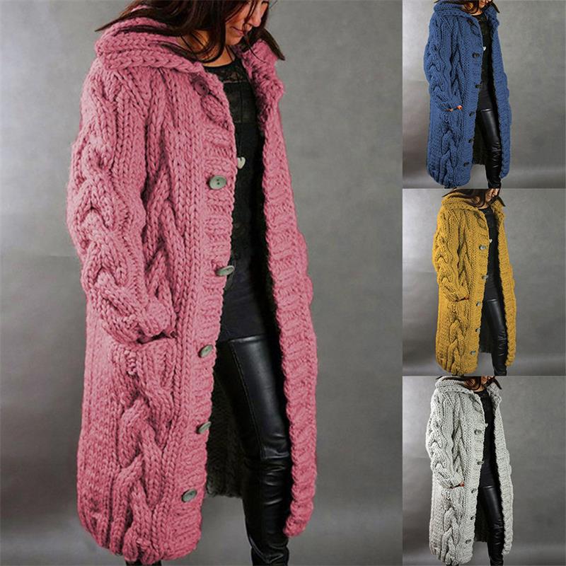⏳Limited-time 50% off⏰Knitted Thick Line Sweater Coat🧶🧥