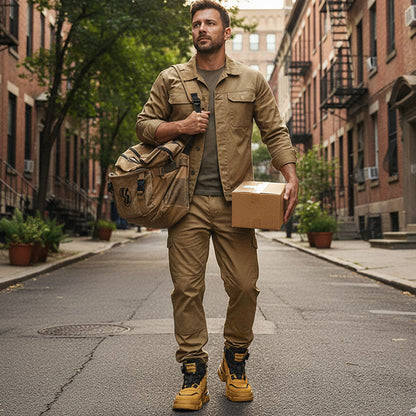 🔥65% OFF🔥Men's Outdoor Swivel Buckle Work Shoes 🔄👞 – Waterproof 💦, Anti-slip 🚶‍♂️, Comfortable , Breathable 🌬️