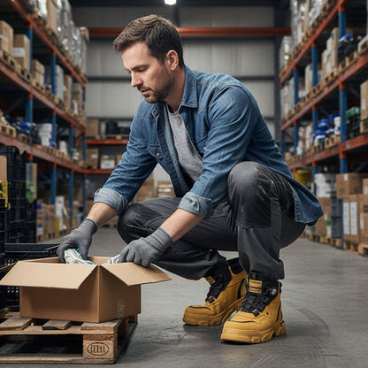 🔥65% OFF🔥Men's Outdoor Swivel Buckle Work Shoes 🔄👞 – Waterproof 💦, Anti-slip 🚶‍♂️, Comfortable , Breathable 🌬️