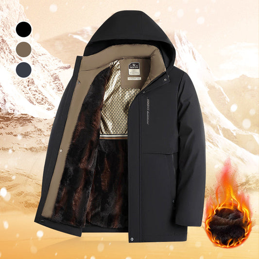 Men’s Thermal Hooded Parka Coat - Windproof & Water-Resistant Winter Jacket with Multiple Pockets for Extreme Cold ❄️🛡️