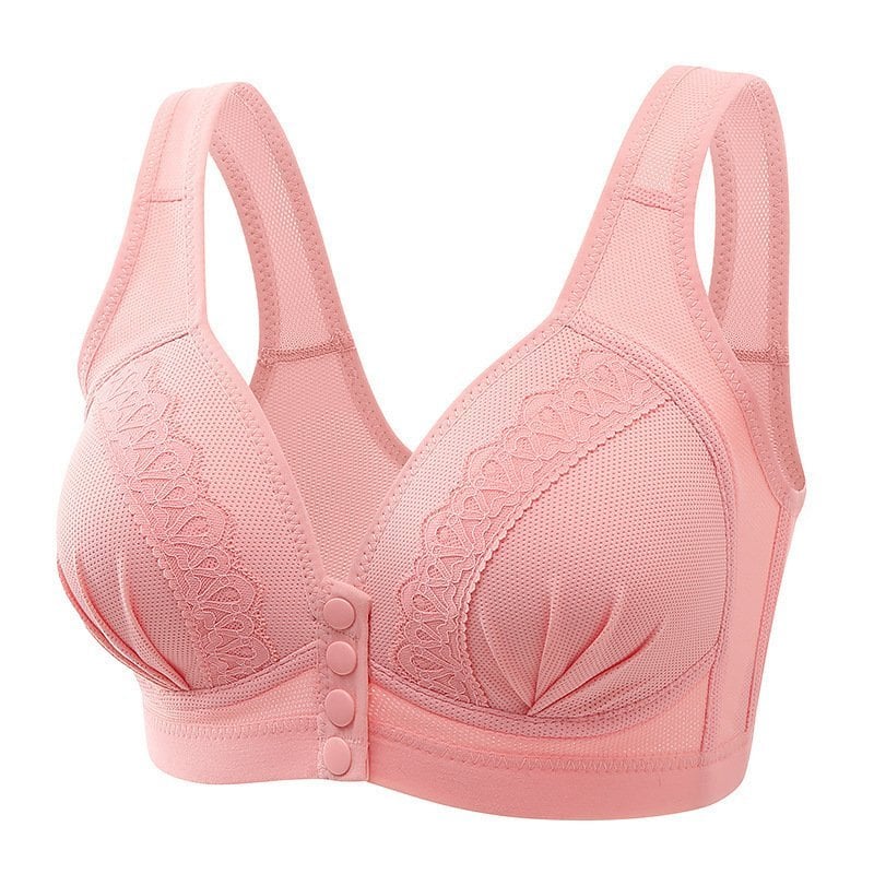 📢📢50 % OFF !!⏰⏰Front Button Breathable Skin-Friendly Cotton Bra