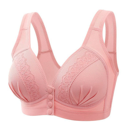 📢📢50 % OFF !!⏰⏰Front Button Breathable Skin-Friendly Cotton Bra