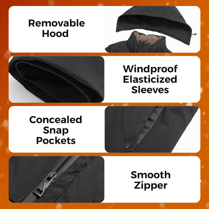 Men’s Thermal Hooded Parka Coat - Windproof & Water-Resistant Winter Jacket with Multiple Pockets for Extreme Cold ❄️🛡️