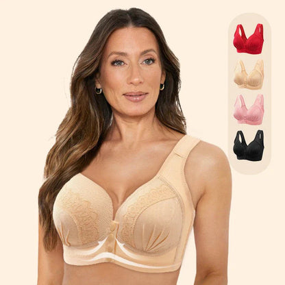 📢📢50 % OFF !!⏰⏰Front Button Breathable Skin-Friendly Cotton Bra