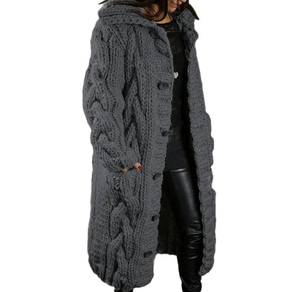 ⏳Limited-time 50% off⏰Knitted Thick Line Sweater Coat🧶🧥