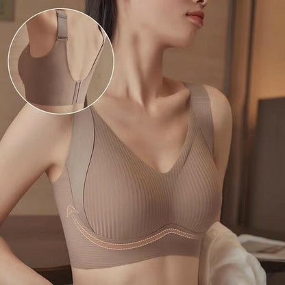 💕Women's Ribbed Push Up Adjustable Wireless Bra