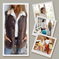 Fall Button Down Kort Warm Vest voor dames