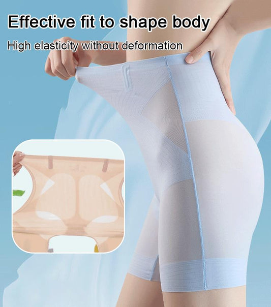 ✨Ultra-thin Ice Silk High Waisted Tummy Tuck No Trace Body Shaping 3 in 1