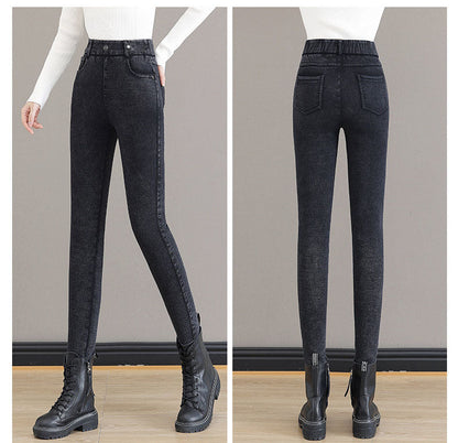 🔥HOT SALE 49% OFF💕Women's High Waist Slim Stretch Warm Skinny Jeans