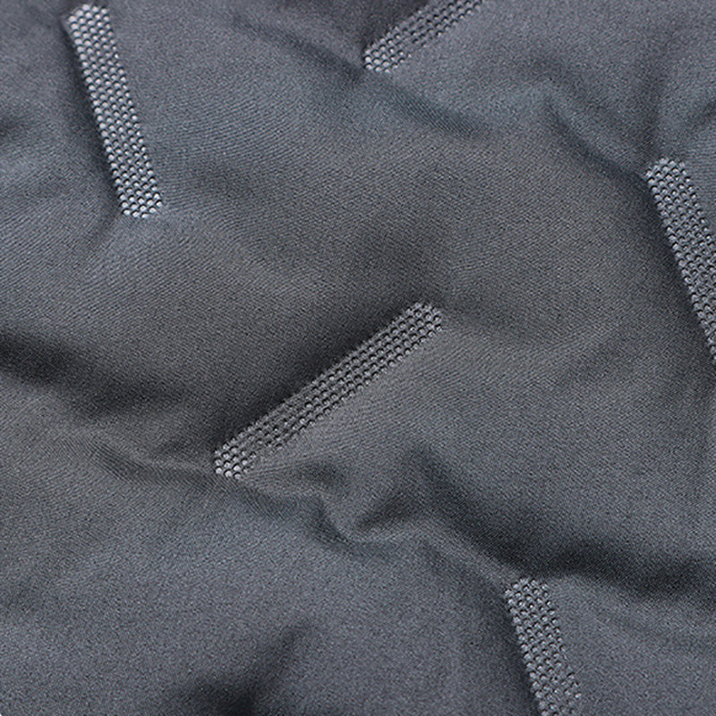 Men's quilted winter jacket with pile lining