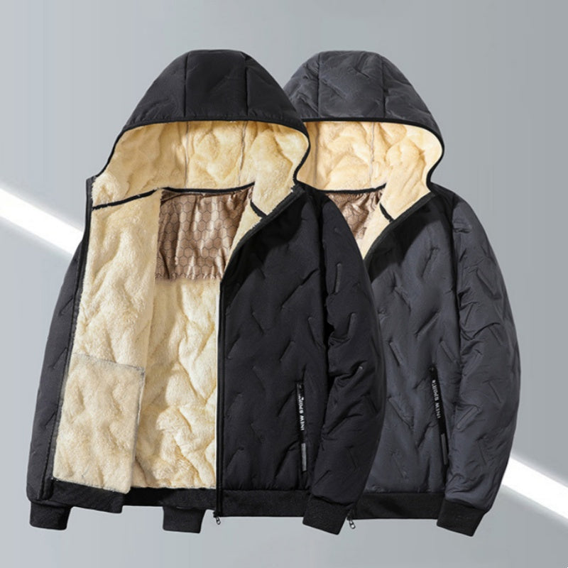 Men's Winter Warm Zipper Hooded Coat