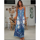 🔥2025 Hot Sale🔥Women’s Retro Print V-Neck Sleeveless Maxi Dress