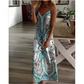 🔥2025 Hot Sale🔥Women’s Retro Print V-Neck Sleeveless Maxi Dress