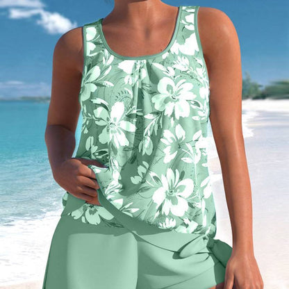 Bedrukt tankini-badpak voor dames