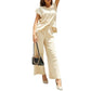 Dames Cap-Sleeve Top & Wijde Pijpen Broek Set