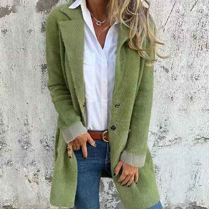 Klassieke halflange elegante jas voor dames