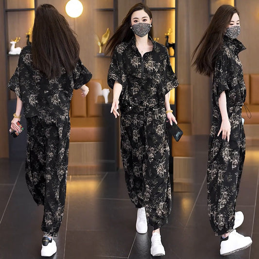 Casual mode bedrukte 2-delige set voor dames