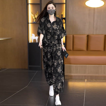 Casual mode bedrukte 2-delige set voor dames