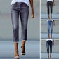 Damesmode jeans met hoge taille