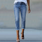Damesmode jeans met hoge taille