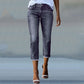 Damesmode jeans met hoge taille