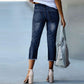 Damesmode jeans met hoge taille