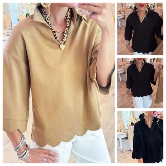 Effen casual top voor dames