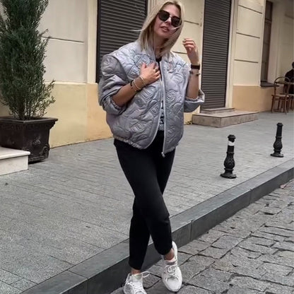 Casual gewatteerde oversized jas voor dames