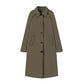 Revers trenchcoat met enkele rij knopen voor dames
