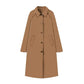 Revers trenchcoat met enkele rij knopen voor dames