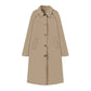 Revers trenchcoat met enkele rij knopen voor dames