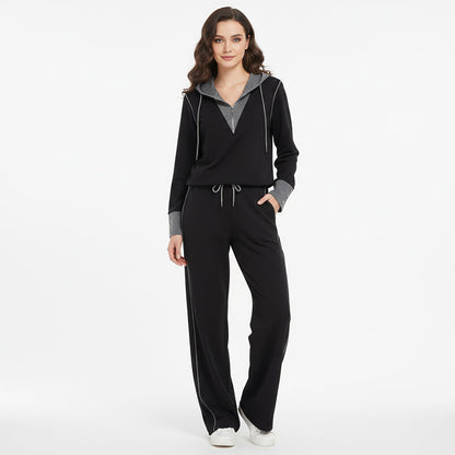 Gelaagde hoodie en broek set