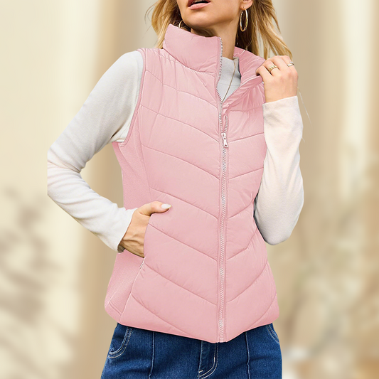 ⏳ Tijdelijk: 50% KORTING! 💥Warm vest met opstaande kraag voor dames
