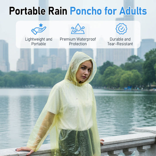 Draagbare regenponcho voor volwassenen(5PCS)