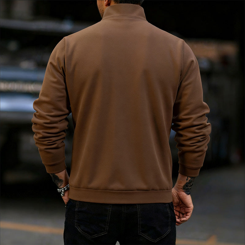 Men's Stylish Half Zip Long Sleeve Tops