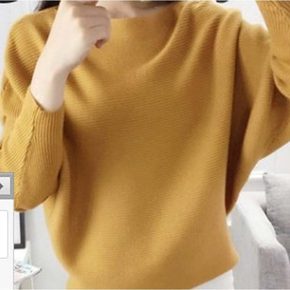 🔥Women's Boat Neck Dolman Sleeve Ribbed Knitted Sweaters🎁