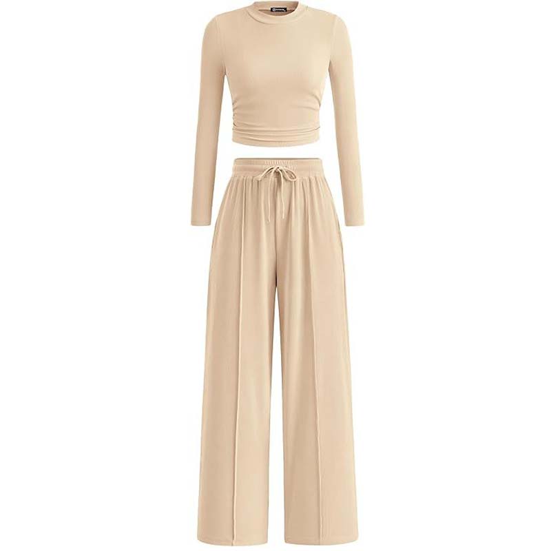 🎁 Hot Sale 49% OFF 🔥Crop Top Straight Leg Pants 2-Piece Lounge Set