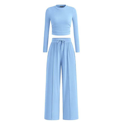 🎁 Hot Sale 49% OFF 🔥Crop Top Straight Leg Pants 2-Piece Lounge Set