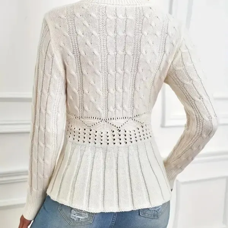 🎅🔥Buy 2 get free shipping⏳Women's Chunky-Knitted Crew Neck Peplum Sweater
