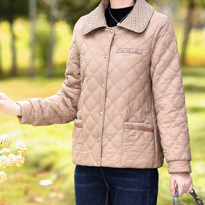 Elegante, warme, comfortabele korte jas voor dames