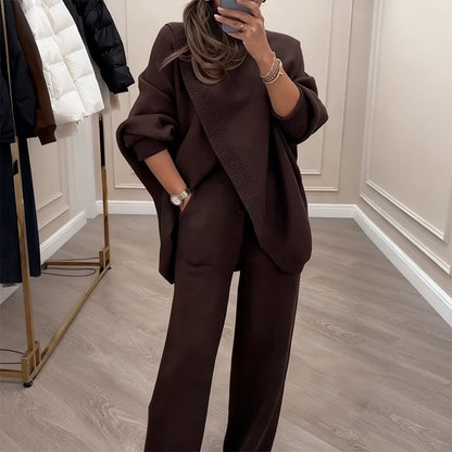 🔥 50% KORTING🔥 Tweedelige Oversized Set van Trui en Broek voor Dames