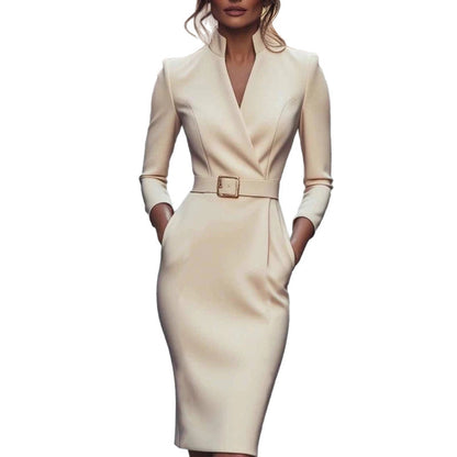 ✨Elegant new arrivals!💃Women's Elegant V-Neck Slim-Fitting Dress