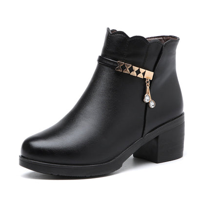 Women's Plush-Lined Winter Ankle Boots