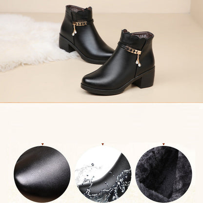 Women's Plush-Lined Winter Ankle Boots