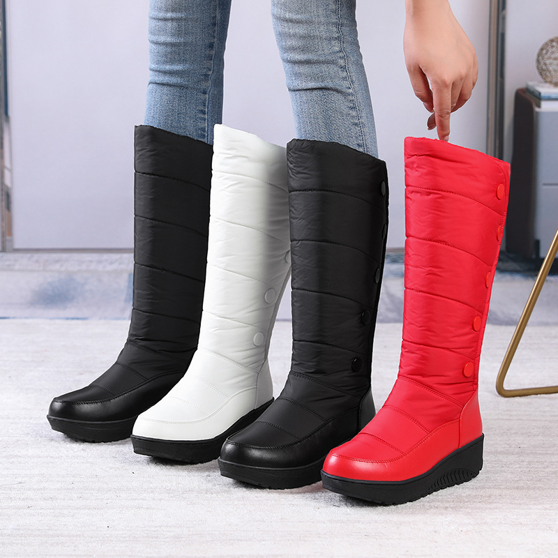 Women's Warm Lined Waterproof Knee-High Snow Boots