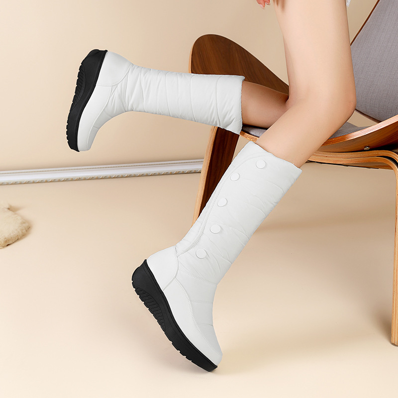 Women's Warm Lined Waterproof Knee-High Snow Boots